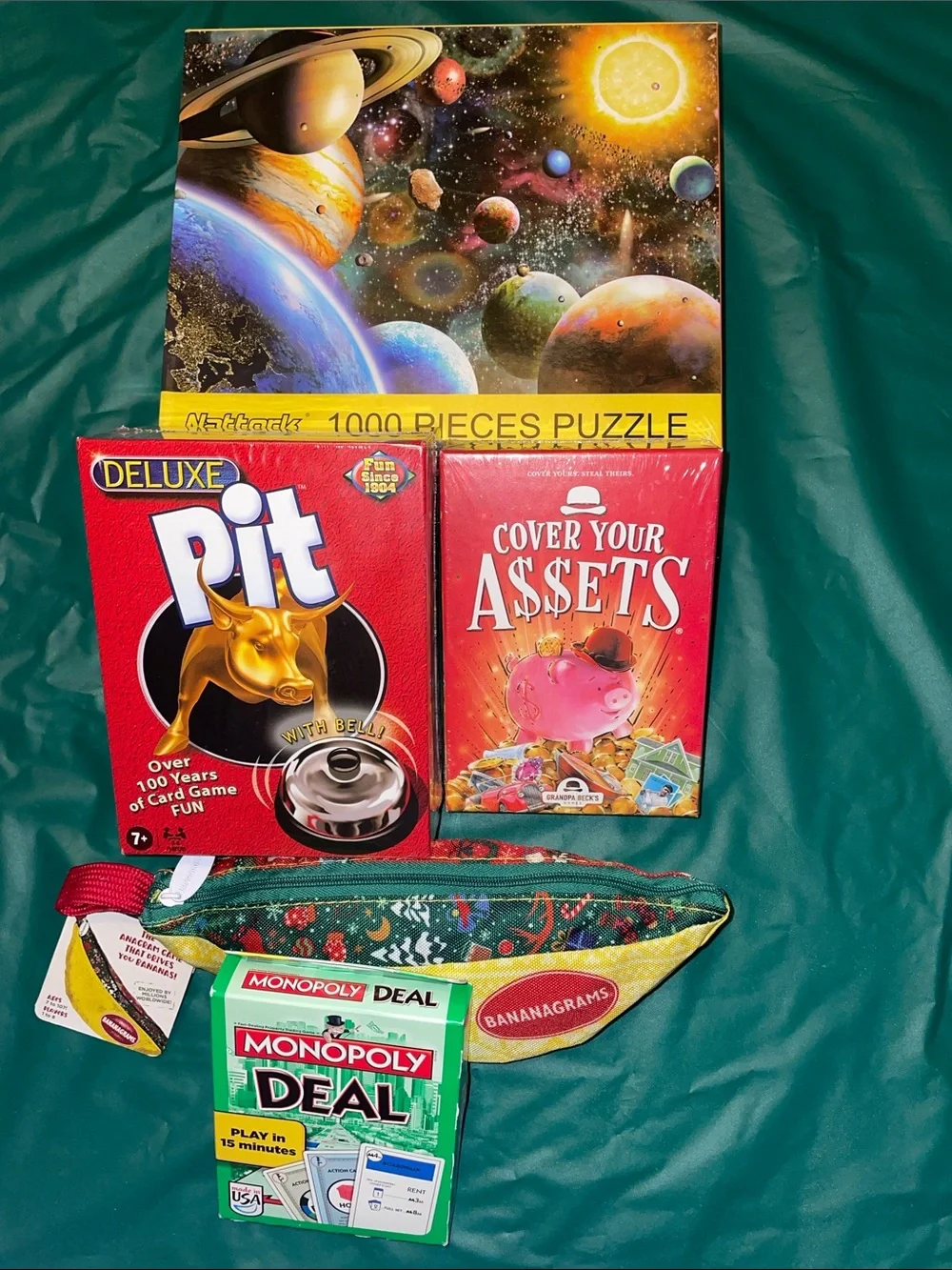 Games Bundle in Red, Green, Yellow